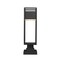 Z-Lite Barwick 1 Light Outdoor Pier Mounted Fixture, Black & Etched 585PHMS-SQPM-BK-LED - alternate 3